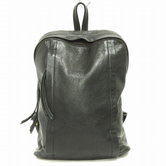 genten ゴートレザー リュック メタリックグリーン デイパック 美品