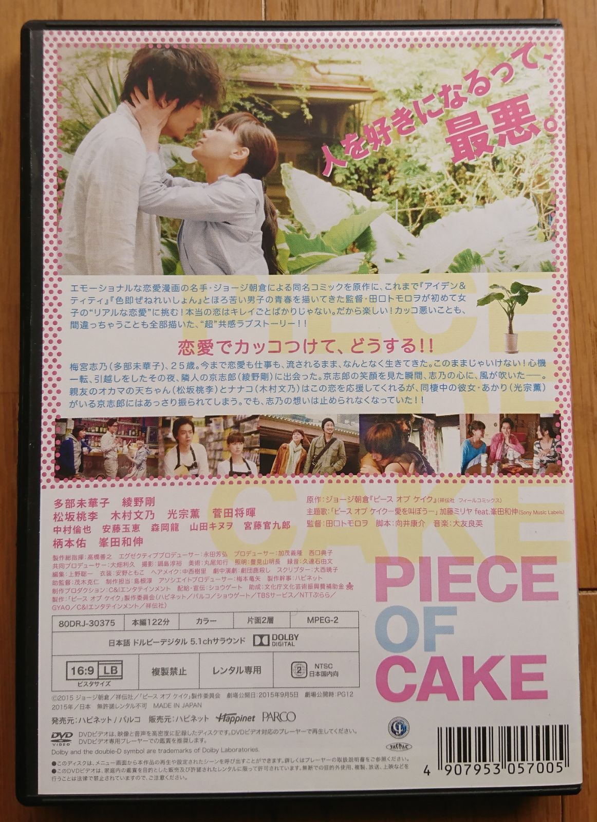 レンタル版DVD】ピース オブ ケイク 出演:多部未華子/綾野剛/松坂桃李/菅田将暉 - メルカリ