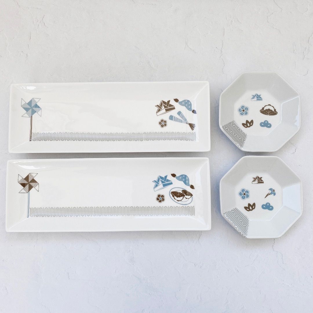 【新品/未使用】ポーセラーツ/プレート小鉢セット 新品/未使用】ポーセラーツ/《端午の節句》インテリアプレート