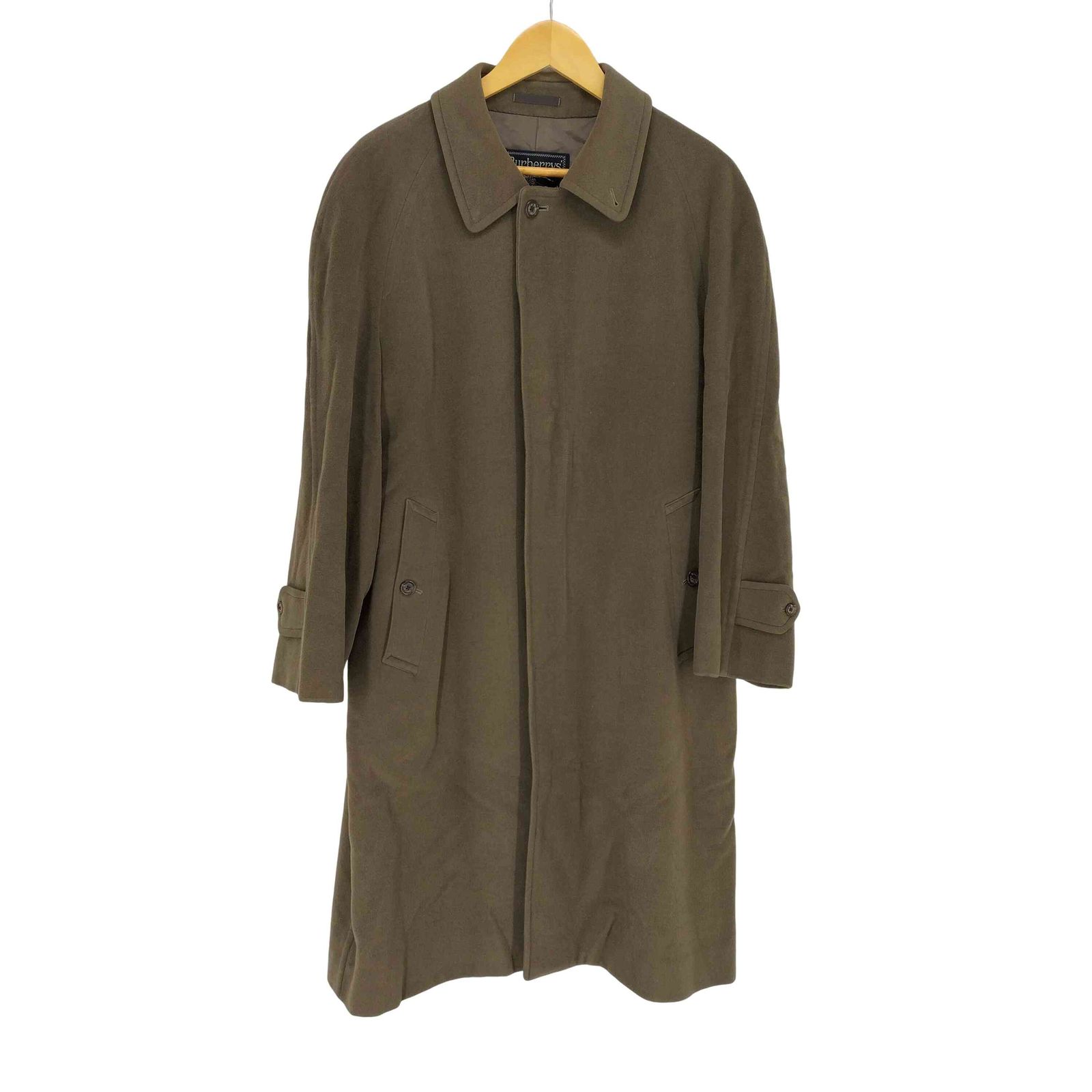 バーバリーズ ステンカラーコート ヘリンボーン カシミヤ ウール グレー バーバリーズ ステンカラーコート ヘリンボーン カシミヤ ウール