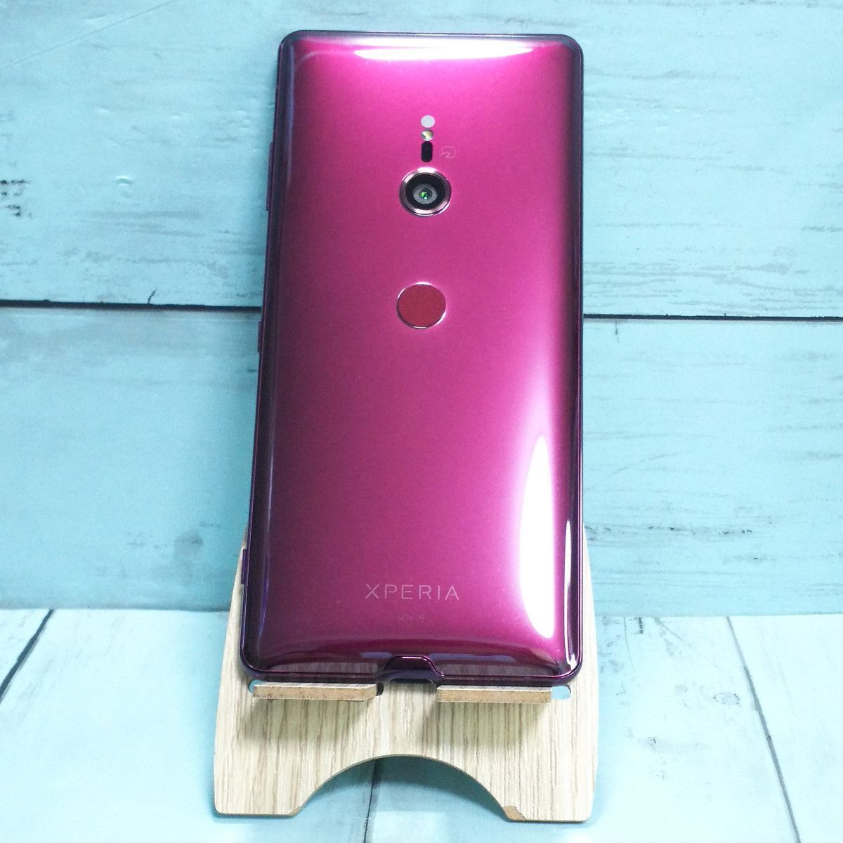 au Xperia XZ3 SOV39 Bordeaux Red パープル 本体 白ロム SIMロック 