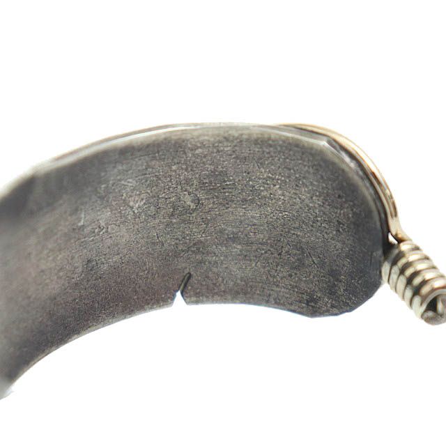 ナバホ族 NAVAJO CHRIS CHARLEY 12k GF Sterling Feather Cuff クリス