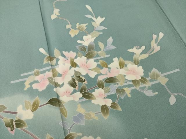 平和屋着物○本加賀友禅作家 南克治 訪問着 枝花文 暈