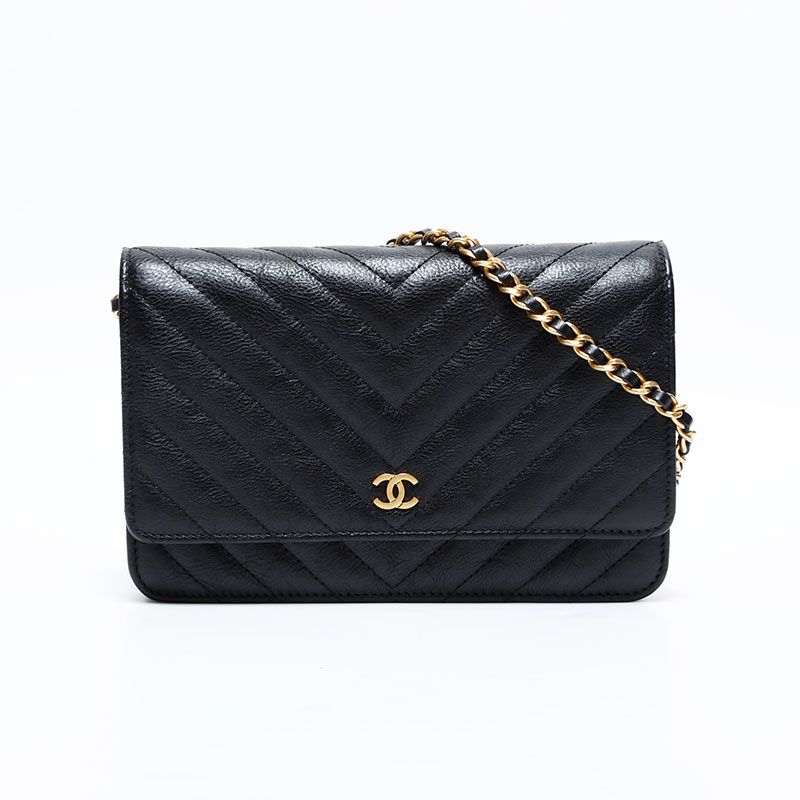 CHANEL シャネル ショルダーバッグ シェブロン レザー 22番台 チェーン 