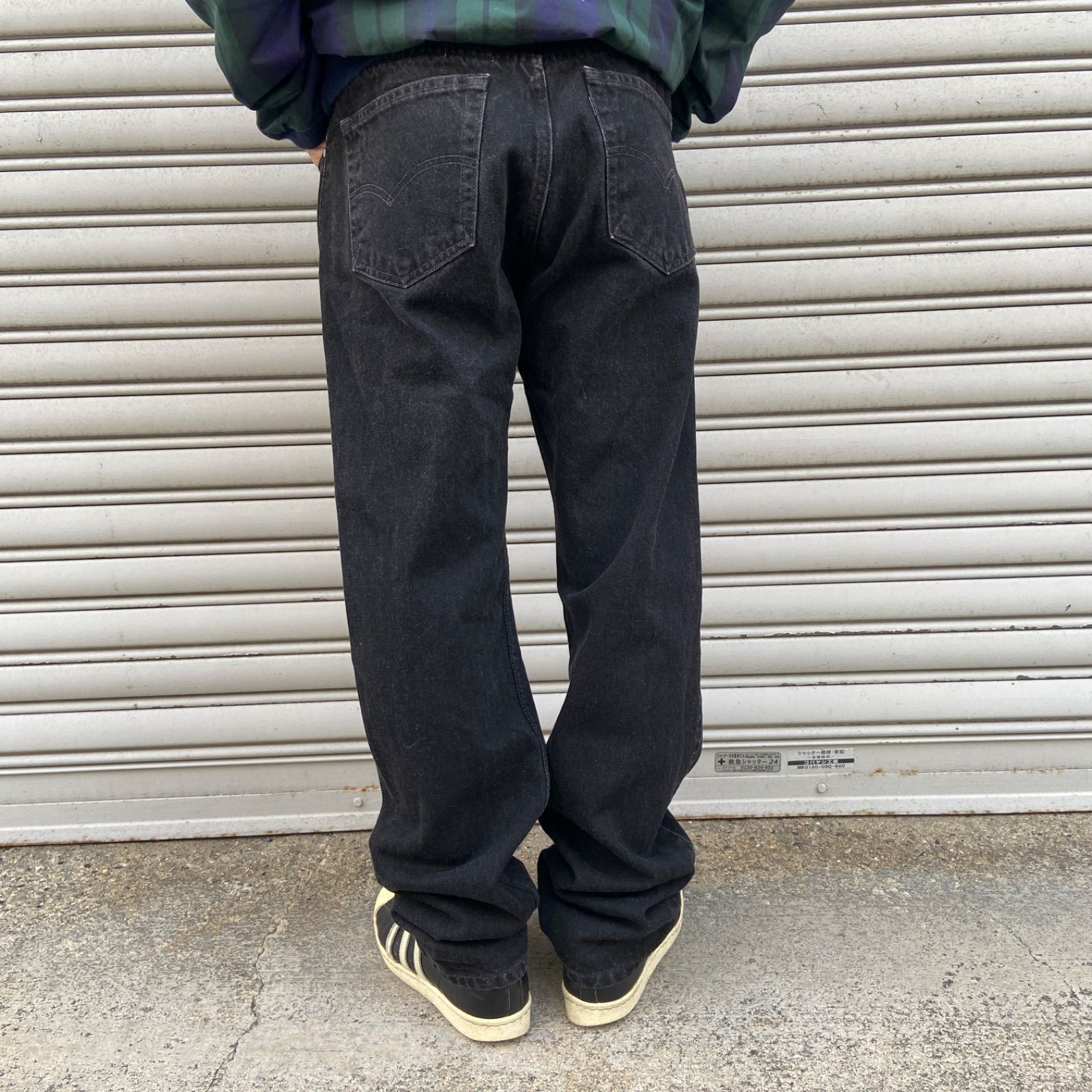 90s☆リーバイス☆シルバータブ☆ブラックデニムパンツ☆ストレート