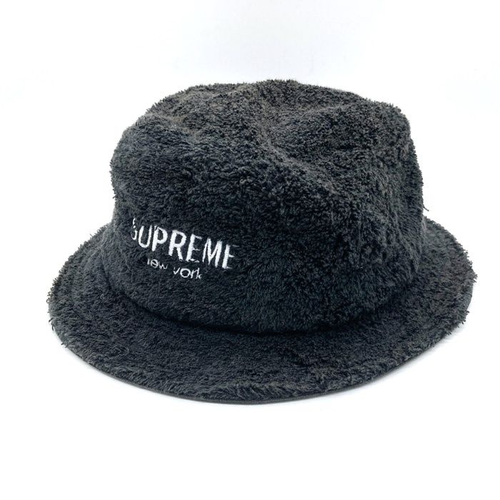 SUPREME シュプリーム 2017SS TERRY Crusher Hat テリー クラッシャー パイル ハット ブラック