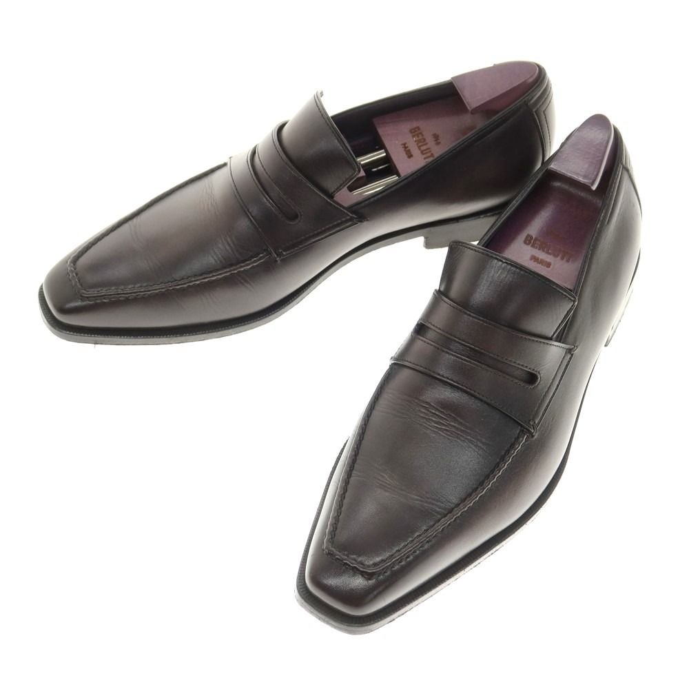 ベルルッティ Berluti アンディ コインローファー ダークグレー系 サイズ6 1|2 メンズ