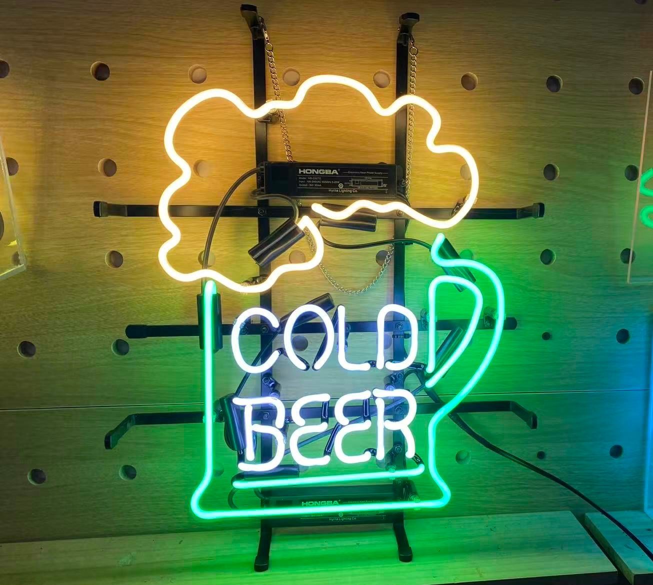 オーダーメイド ネオンサイン COLD BEER ビールジョッキ ガラスライト インテリア