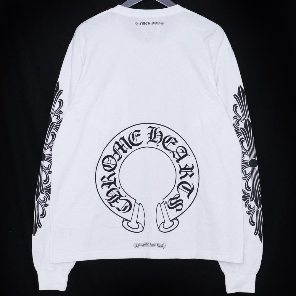 美品 CHROME HEARTS フローラル ホースシュー 長袖カットソー L CHROME
