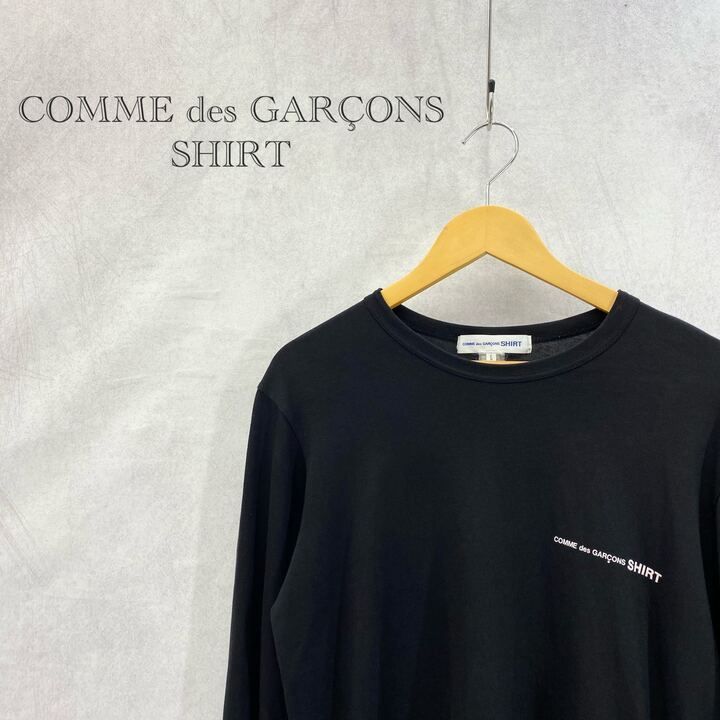 COMME des GARCONS SHIRT コムデギャルソン シャツ ロゴ 長袖 Tシャツ FG-T017 トップス ロンT L ブラック メンズ ファッション