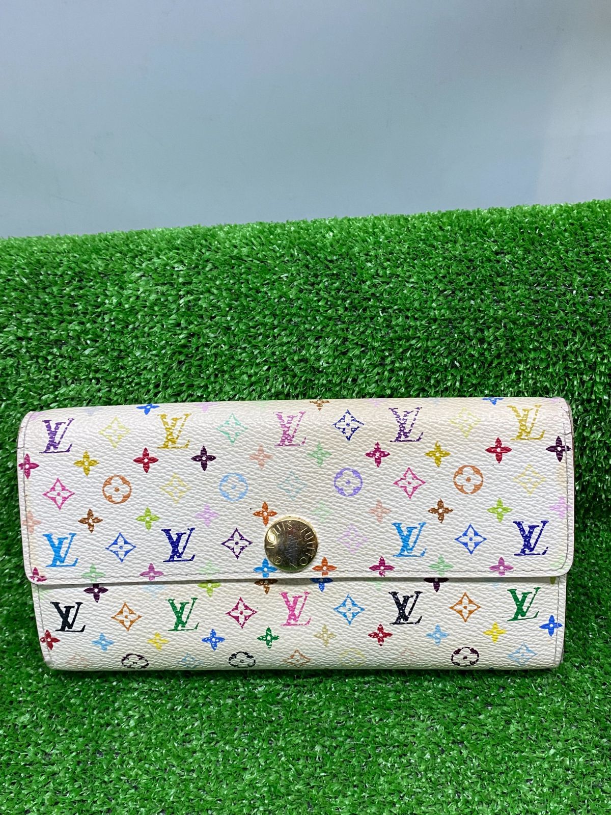●LOUIS VUITTONルイヴィトン ポルトフォユサラマルチ 長財布 カード入れ|小銭入れあり M93532 使用感|変色あり 現状お渡し u250428_120