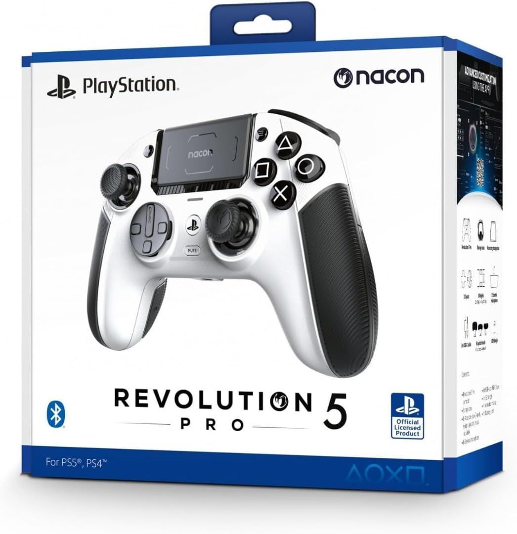 【極美品】NACON REVOLUTION 5 PROコントローラー ホワイト A0620 0731ML001 0120240731100201