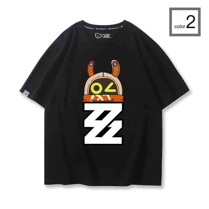8/5限定価格❣️パンゴム boo boo tae テテベアー Tシャツ パンツ ゼンレスゾーンゼロ ゼンゼロ ZZZ Tシャツ バンブー プリント 8