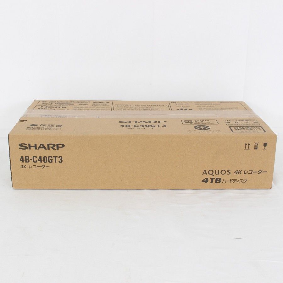 シャープ AQUOS 4Kレコーダー 4B-C40GT3 ブルーレイレコーダー 4TB トリプルチューナー AQUOS SHARP 本体