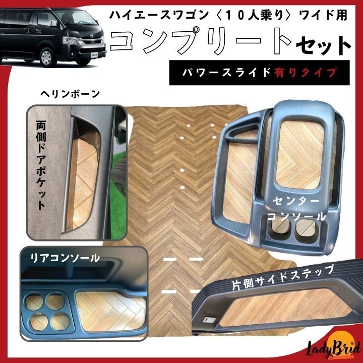 200系トヨタハイエースワゴンGLワイド用コンプリートセットカーゴマット