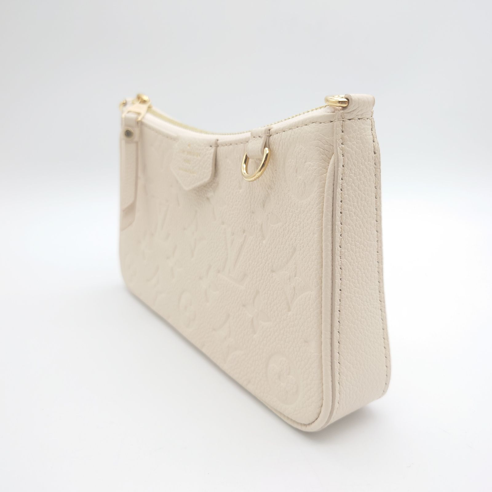 ルイヴィトン Louis Vuitton LV モノグラムアンプラント ポーチバッグ ロゴデザイン 2WAY ハンド ショルダー 肩掛 コンパクト ミニ ホワイト ゴールド レザー M81066 レディース AB品 当店通常価格209800円 DECORATOM_COM_BR