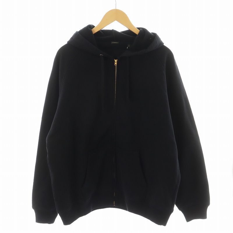 コモリ COMOLI 24AW コットン裏毛ジップパーカー 3 黒 ブラック A03 コモリ COMOLI 24AW コットン裏毛ジップパーカー 3 黒 ブラック A03