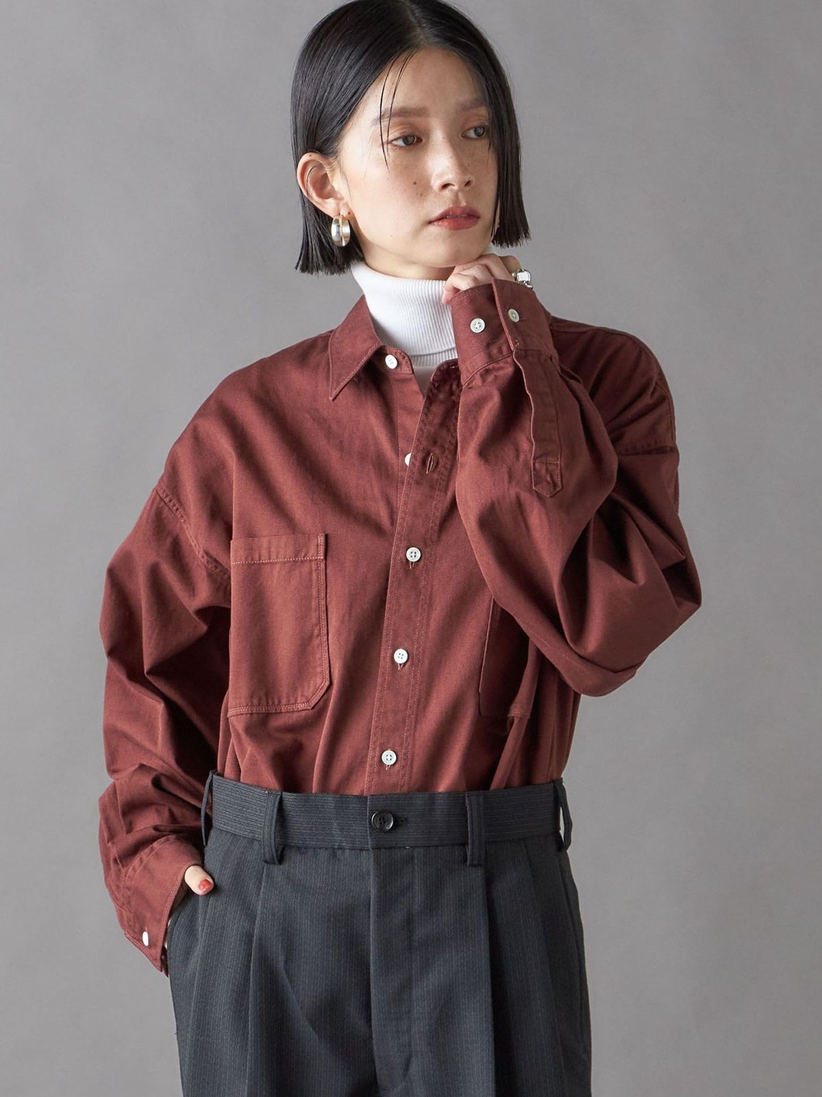 (シップス レディース) SHIPS for women SHIPS NINE CASE:DYED SHIRT 311150630 Brown2