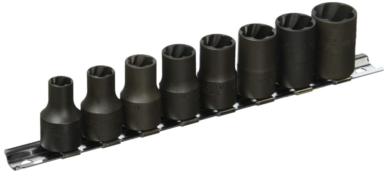 9.5 mm サイズ RS 3127-8 9 10 11 12 13 14 研究所 コーケン 3 8 SQ. ナットツイスターレールセット 8ヶ組 3127