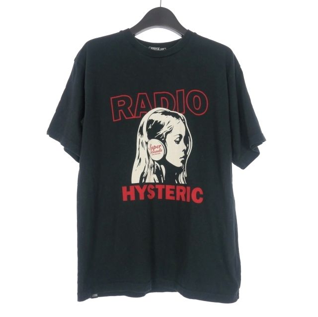 ヒステリックグラマー HYSTERIC GLAMOUR HYSTERIC RADIO ロゴプリント Tシャツ 半袖カットソー M ブラック  黒02233CT03 - メルカリ