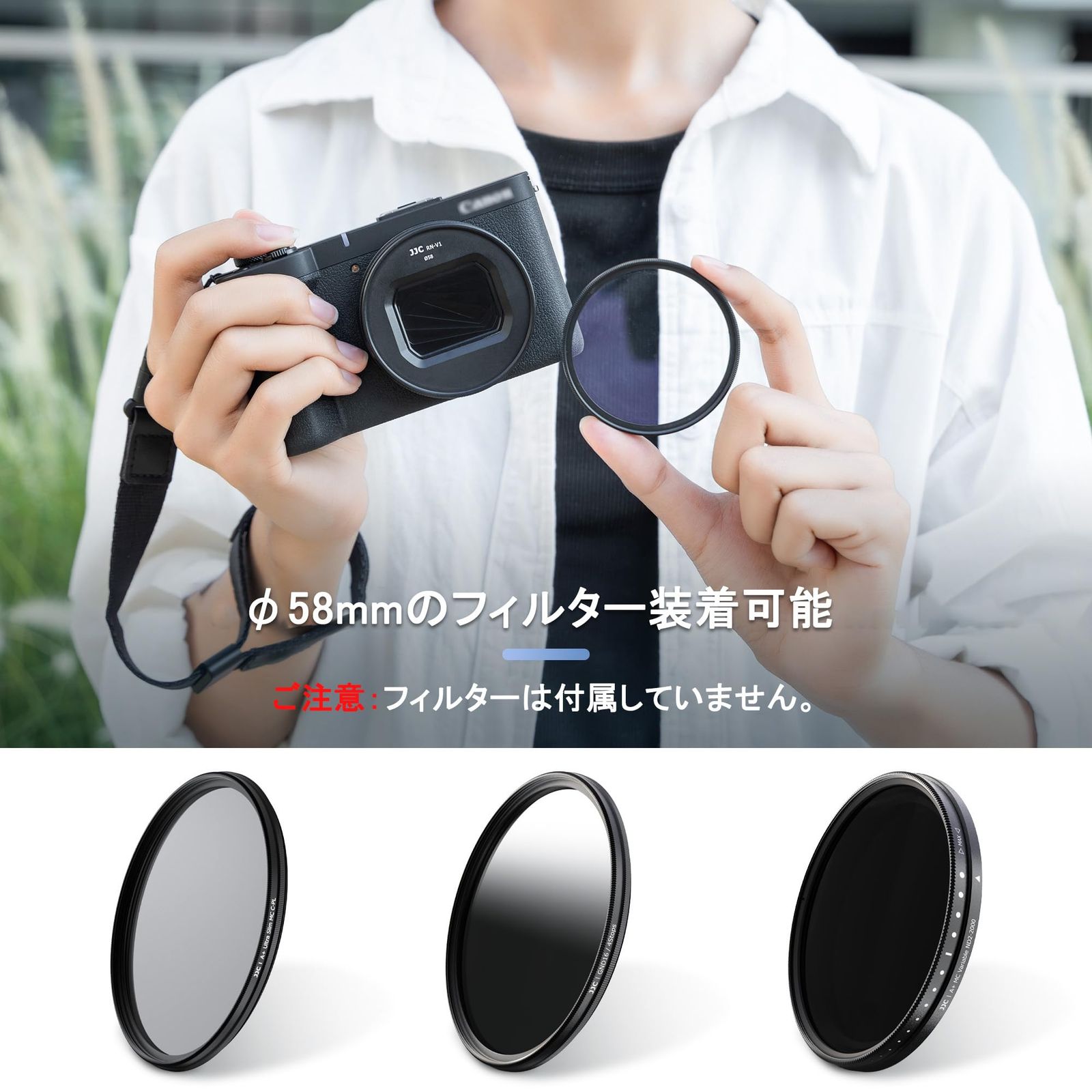 Canon レンズキャップとフィルター Amazon | JJC レンズフィルターアダプター レンズキャップ