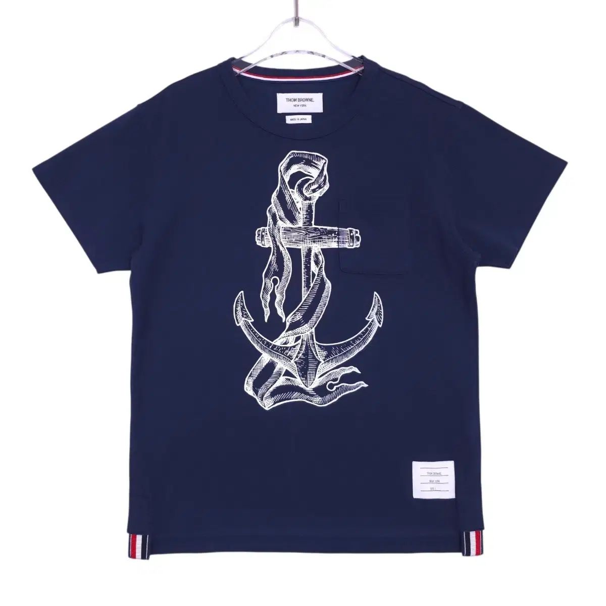 Thom Browne トム ブラウン ブランド 輸入版 レディース プリンティング ポケット1つ 半袖 Tシャツ 95