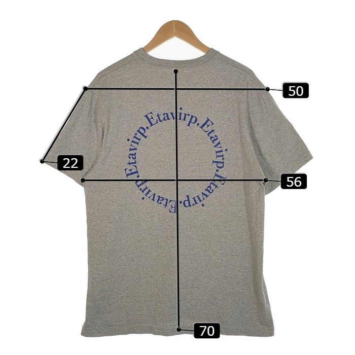 Etavirp. エタヴァープ Circle Logo Tee サークルロゴプリント Tシャツ グレー Size XL