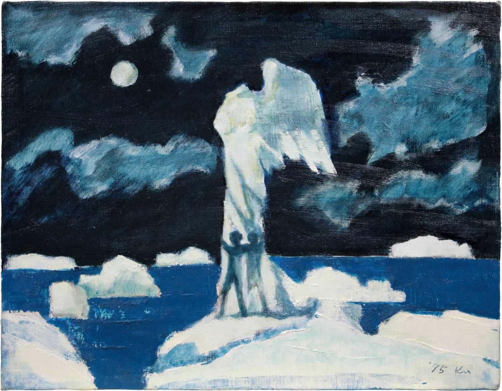 ［入手困難］油絵 国松登　「氷人」 国松 登 『氷人』 油彩画 - 北海道画廊