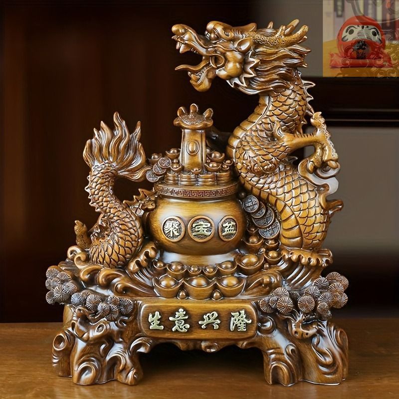 龍 ドラゴン 置物 オブジェ 彫刻 運 風水 幸運 健康 運気向上 繁栄 伝統的 金運 財運 商売?盛 厄除け 幸福 プレゼント オフィス インテリア