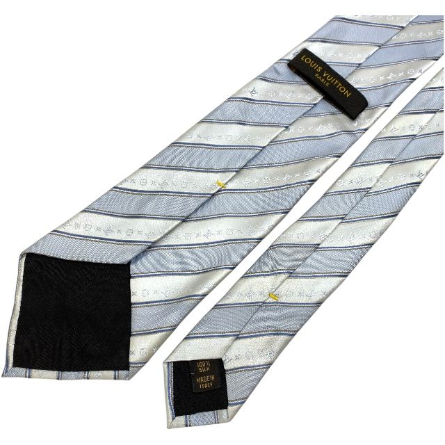 ルイ ヴィトン ネクタイ レギュラータイ モノグラム ストライプ シルク