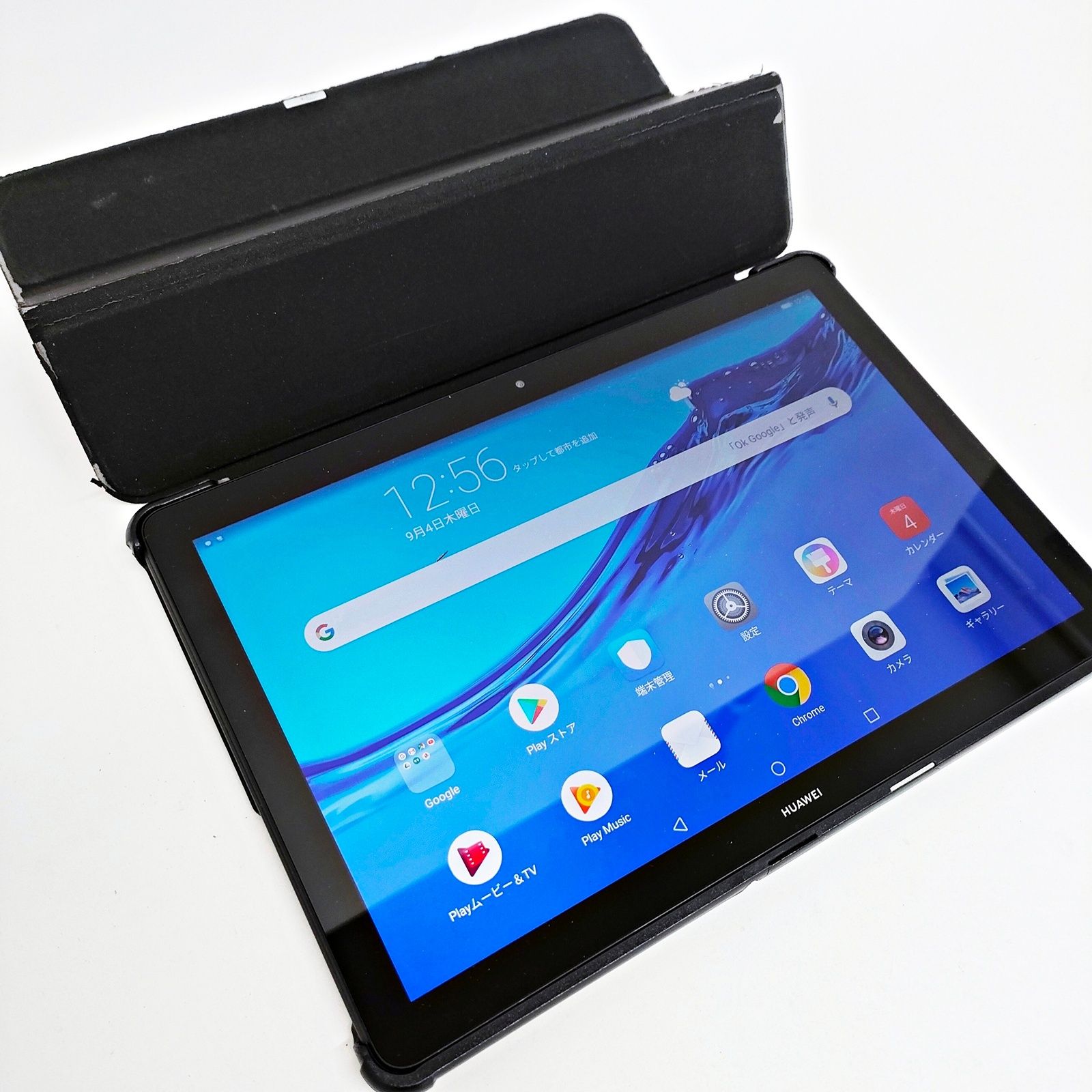 送料込 おまけ付 HUAWEI MediaPad T5 ◆ ブラック ◆ AGS2-W09 ◆ タブレット ◆ 10.1インチ ◆ 16GB ◆ Wi-Fi ◆ケース、ガラス保護シート 楽天1位フィルムおまけ！HUAWEI MediaPad T5 10.1(AGS2-W09⁄AGS2-L09)専用ケース  ファーウェイメディアパッドT5カバー J:COM タブレット手帳型良質PUレザーケース 三つ折 超薄型 軽量 完全保護 スタンド機能 プレゼント  ギフト