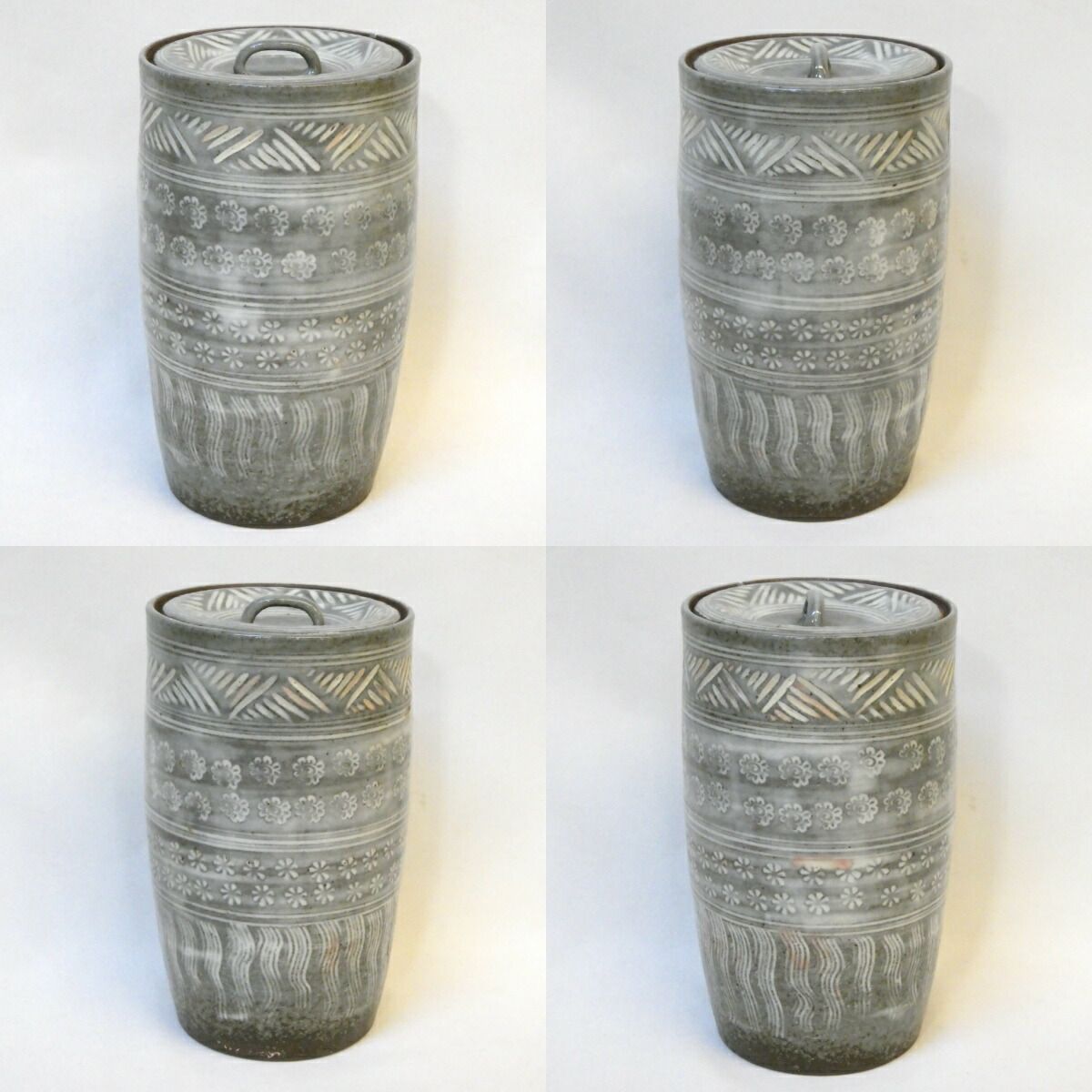 十月の特売品 平安 浅見与し三作 三嶋手 細水指 中置 三島 茶道具