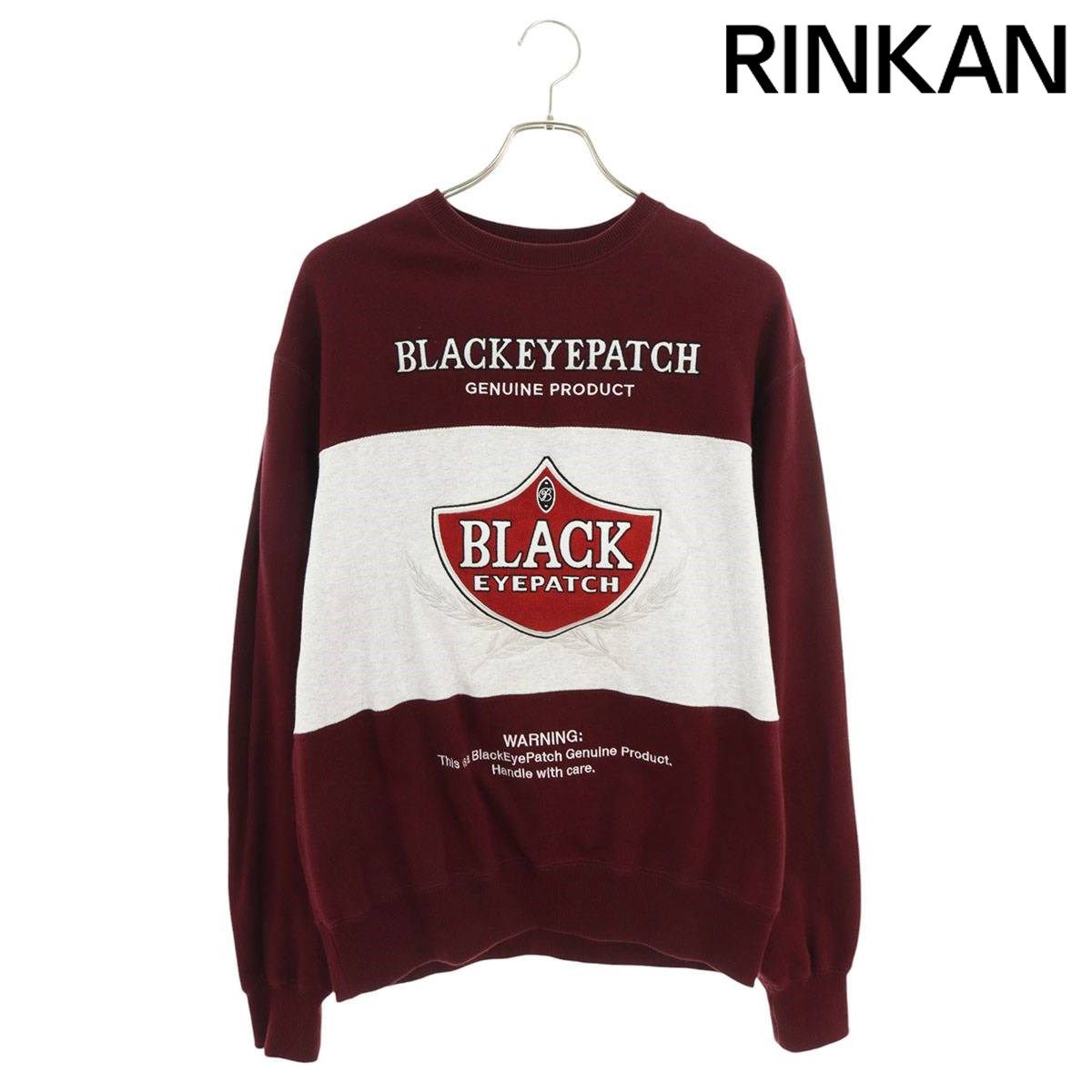 ブラックアイパッチ ロゴワッペンバイカラースウェット メンズ S 【2/27～3/18 タイムセール】