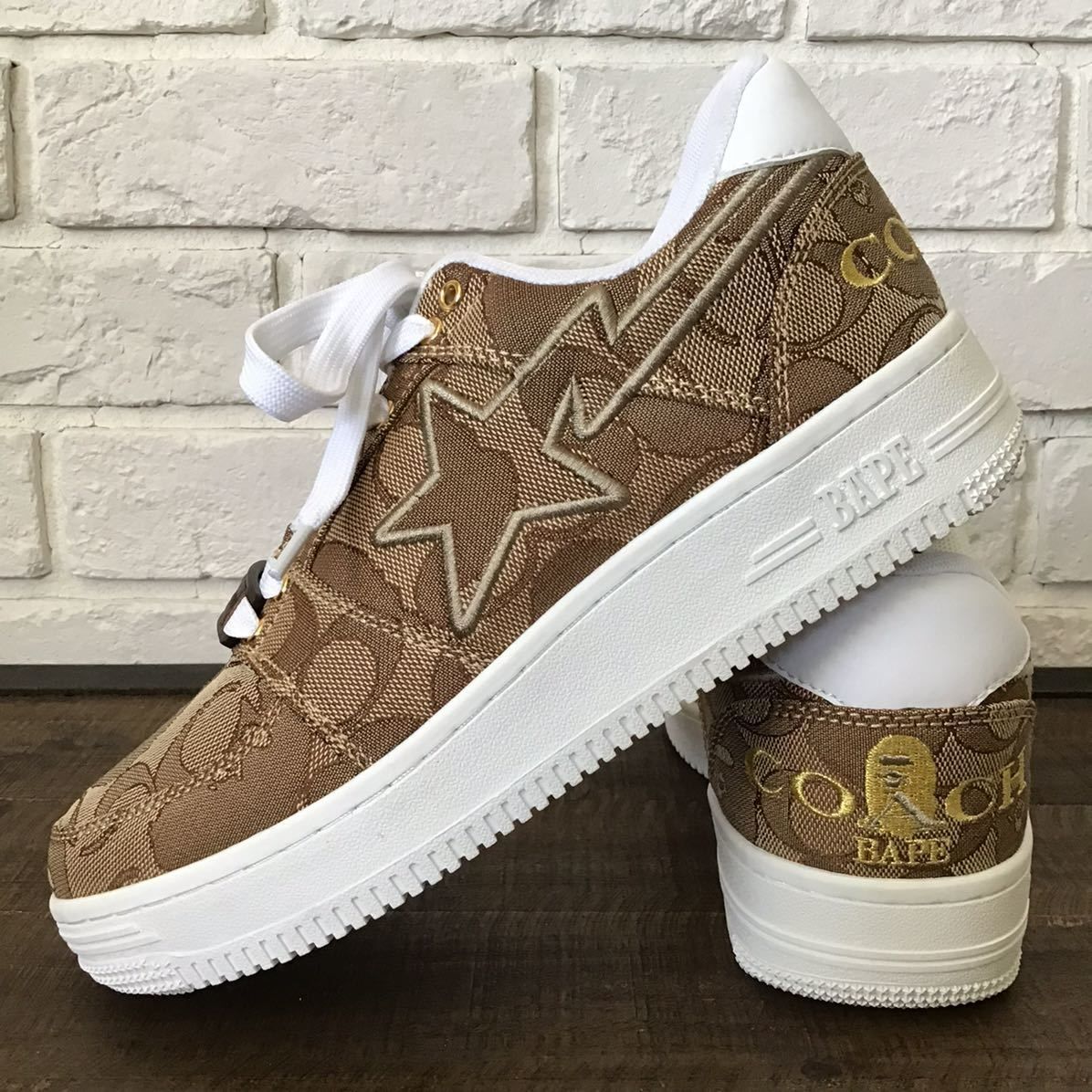 COACH × BAPE BAPESTA スニーカー 25cm US7 a bathing ape BAPE STA shoes sneakers  コーチ エイプ ベイプ ベイプスタ