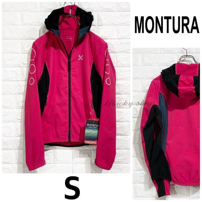 タグ付き ♥品 MONTURA モンチュラ フラッシュ スカイ ジャケット ピンク レディース S ソフトシェル ウインドブレーカー サイクリング