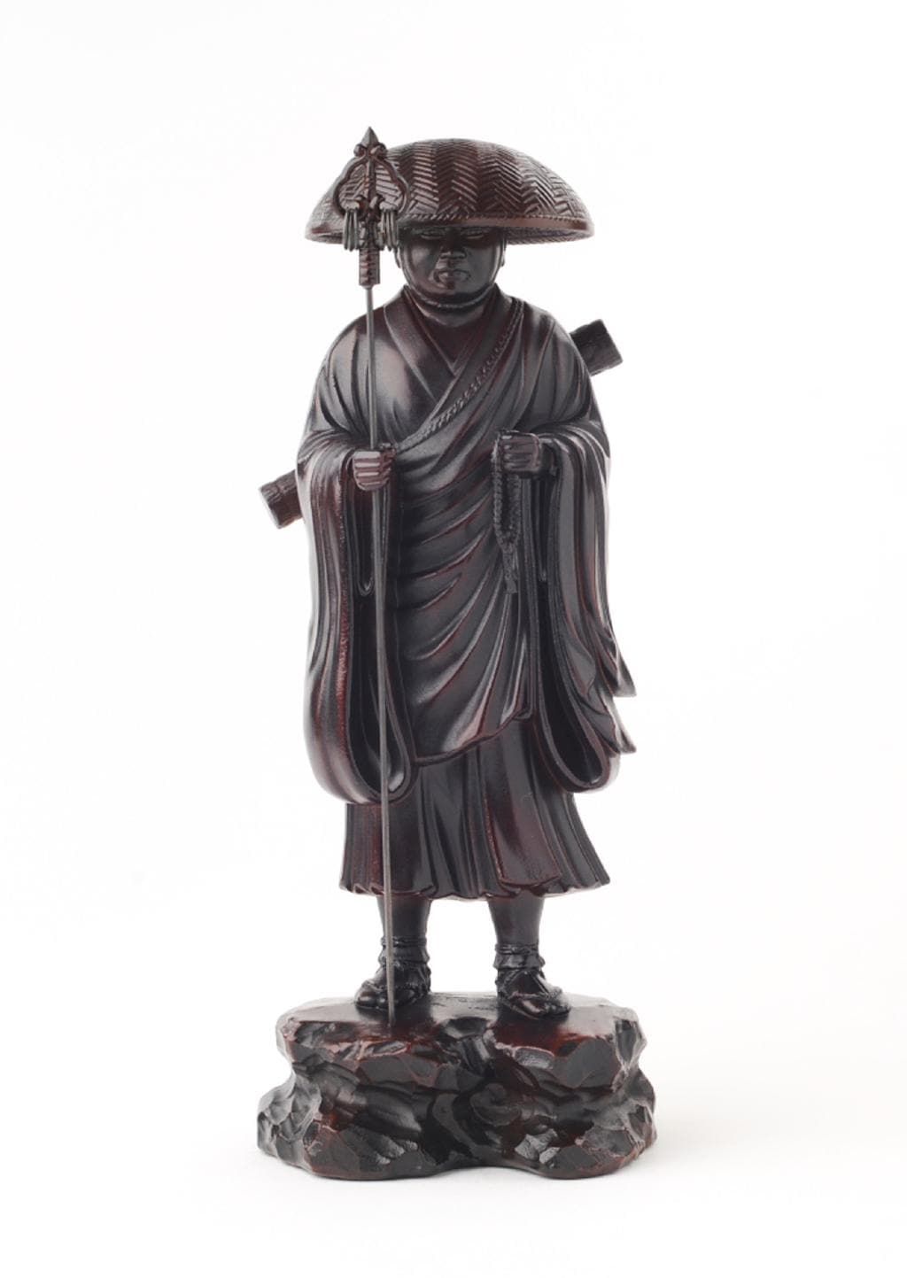 弘法大師坐像【極小】#2 厨子入り 空海 お大師さま 木彫 仏像 - 彫刻 