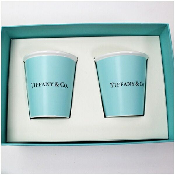 ティファニー コーヒーカップ ボーンチャイナ ペア セット