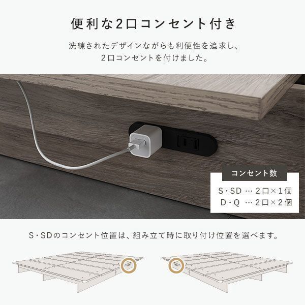 ステージベッド ダブル ベッドフレームのみ グレージュ ステージベッド ダブル ベッドフレームのみ グレージュ