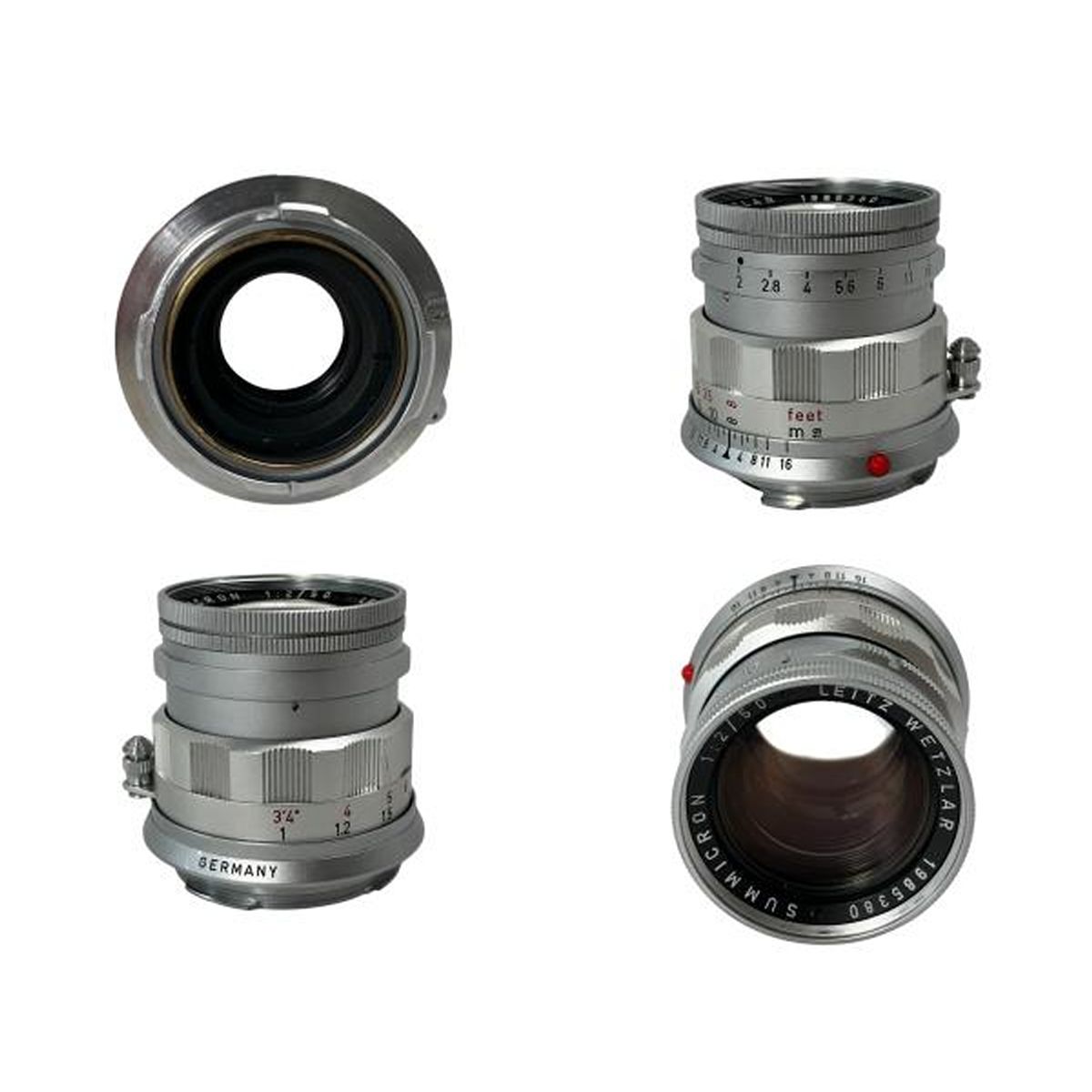 Leica Summicron 5cm f2 固定鏡胴 初期型 レンズフード付き Leica summicron 50mm F2 初代 固定鏡胴 レンズ ライカ