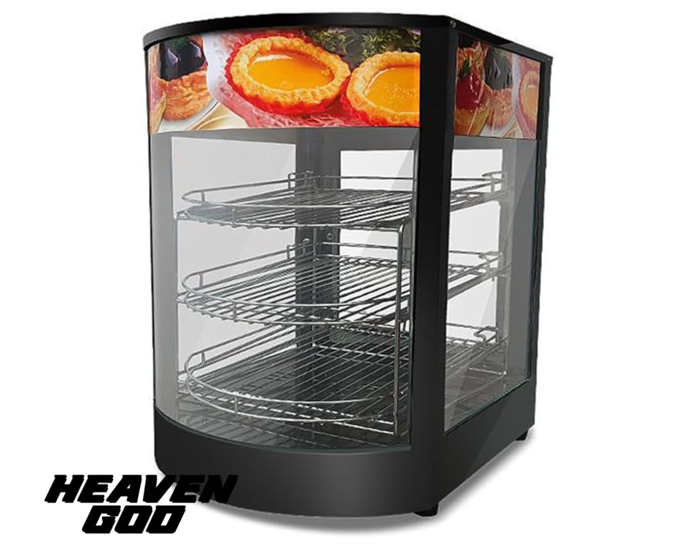 業務用フードウォーマー 電気カウンタートップ食品ディスプレイケース 800W 3層エッグタルトキャビネット 食品保存装置 サ