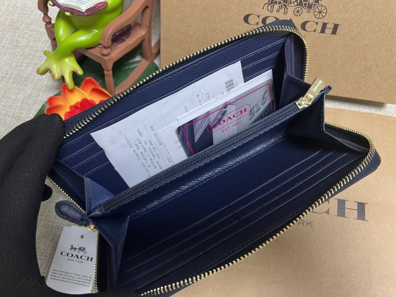 コーチCOACH 財布 長財布 バフ プレイド チェック パターン