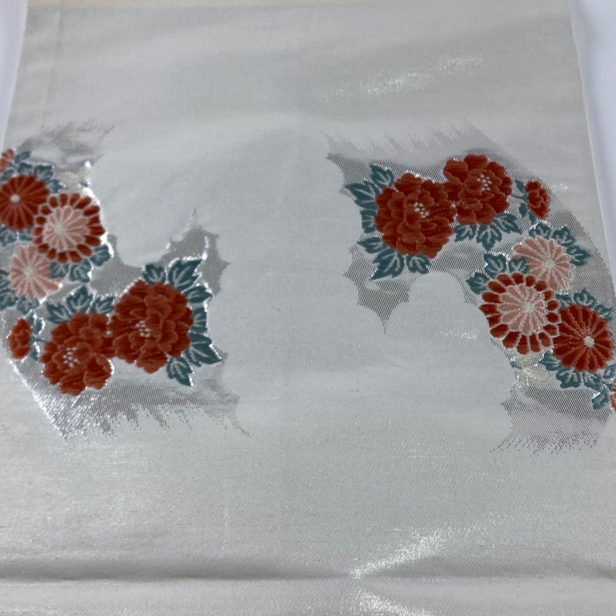 平和屋着物＊夏物 絽綴れ 八寸名古屋帯 抽象文様 金銀糸 正絹 逸品