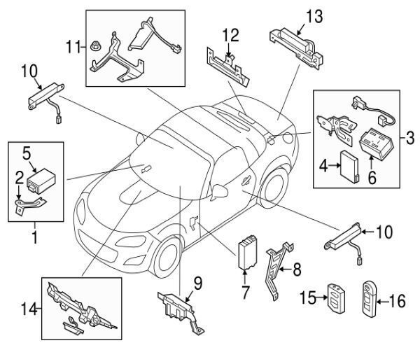 マツダ Rx8 トランスミツターセツトキーレス TRANSMITTER SET KEYLESS  