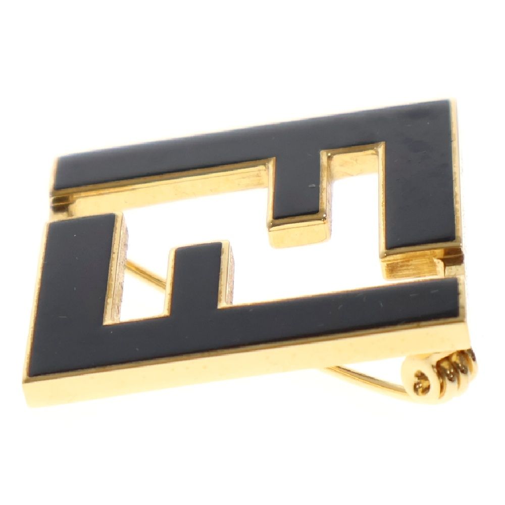 【未使用級】FENDI フェンディ ブローチ フォーエバー FFロゴ FENDI (フェンディ) FFロゴ フォーエバー ブローチ ブラック/ゴールド