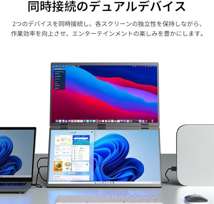2画面モニター
