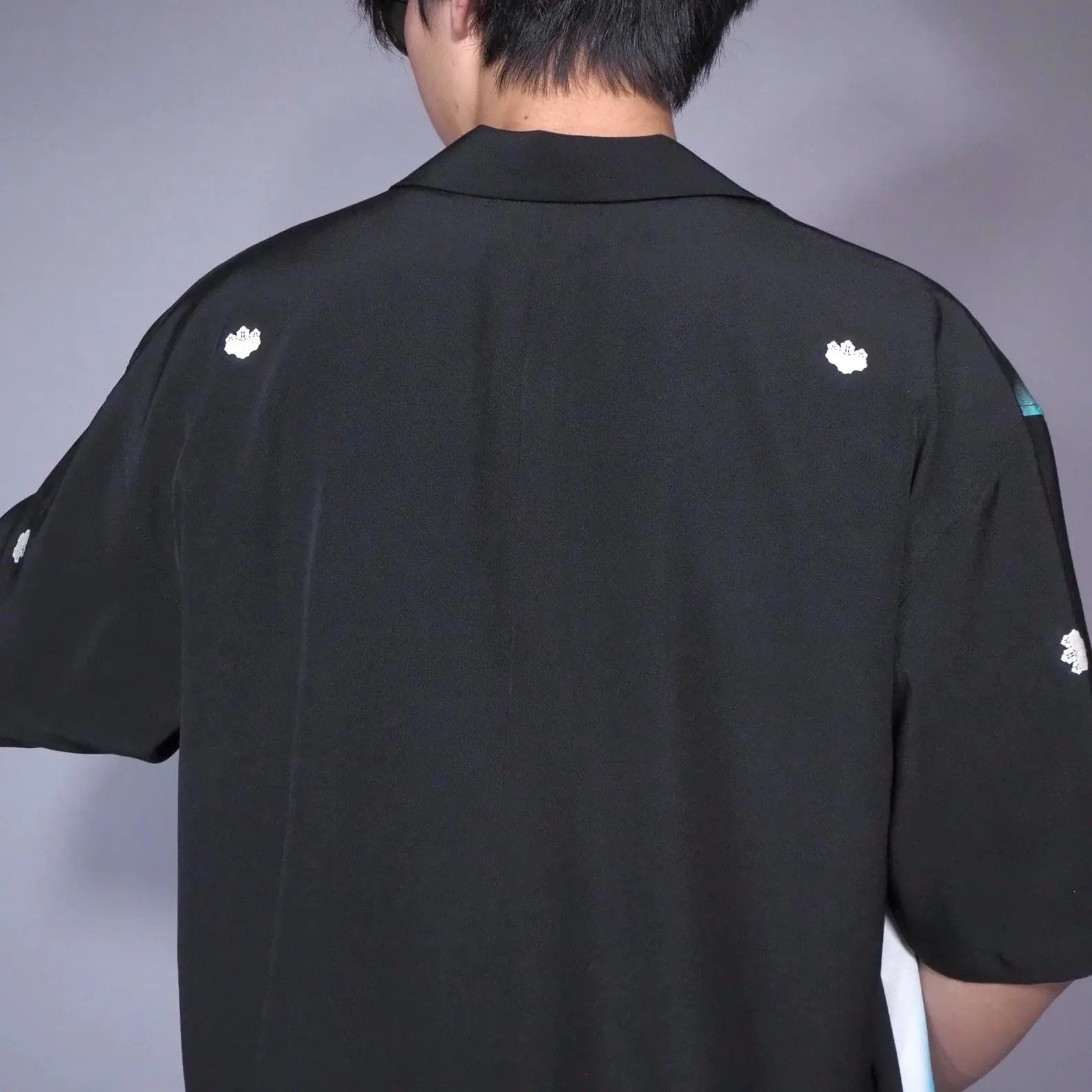 メンズシルクシャツL