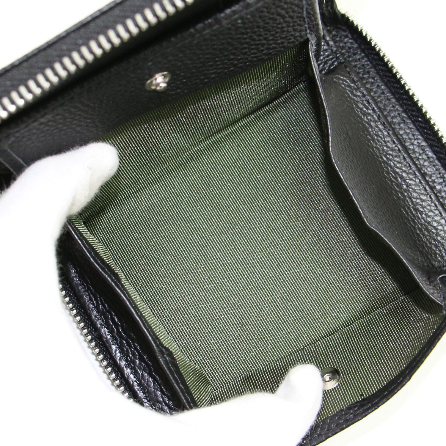 新品✨️イアパピヨネ レザーリング付き ラウンドミディアム 折り財布