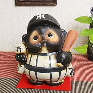 信楽焼 阪神タイガース必勝祈願子狸 阪神たぬき 信楽焼きたぬき 陶器たぬき 狸 タヌキ たぬき ta-0109