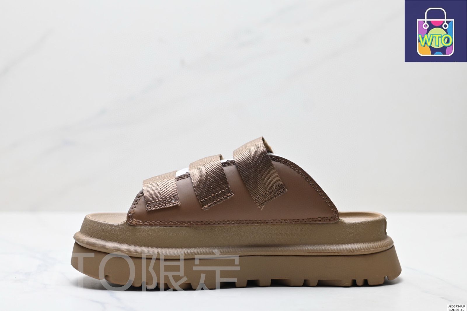 UGG マジックテープ 黒 サンダル 39サイズ 25cm 厚底 元箱付き 今日特価】UGG 2025 夏の新商品 レディースゴールデンシリーズ
