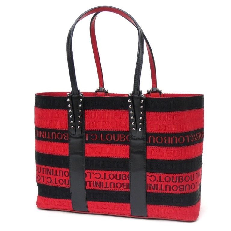Christian Louboutin トートバッグ 黒 赤